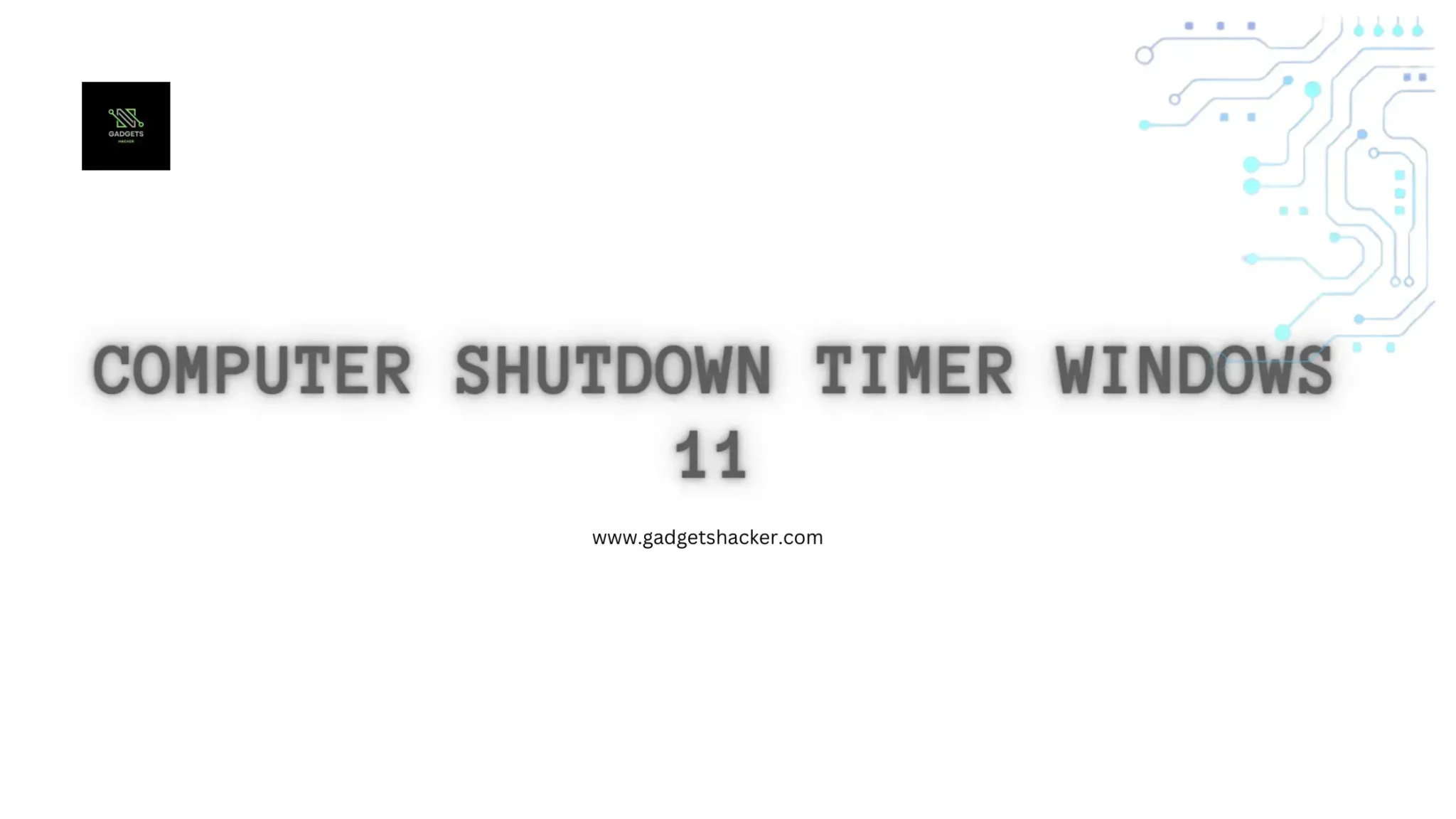 Computer shutdown timer Windows 11